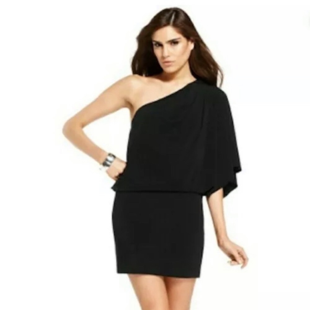 Jessica Simpson Off Shoulder Black Cocktail Dress
